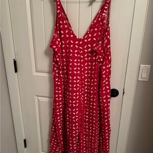 Monsoon Red Sleeveless V-Neck Maxi Jumpsuit